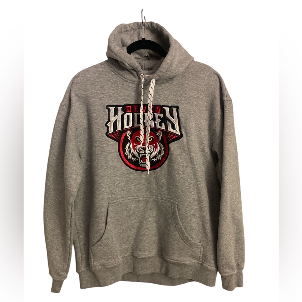 Gray Hockey Graphic Hoodie GUC L